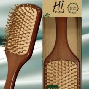 Hair Comb Wooden Brown & Light